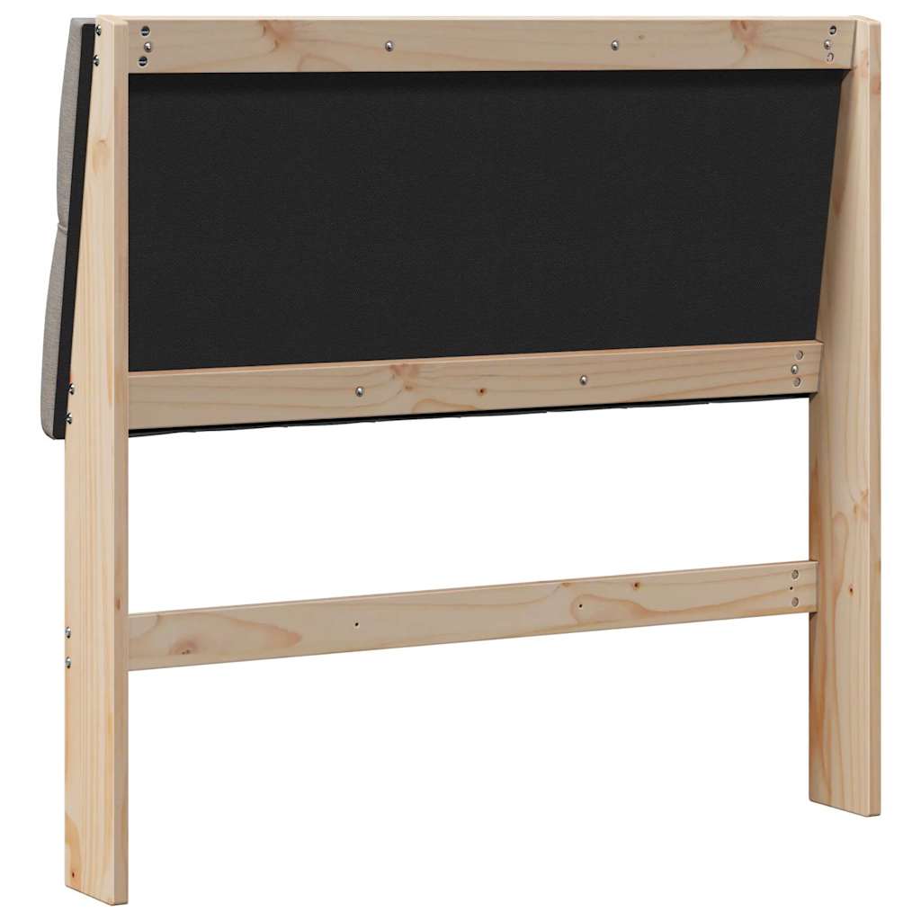 Tête de lit capitonnée Taupe 100 cm Pin massif - XIOS