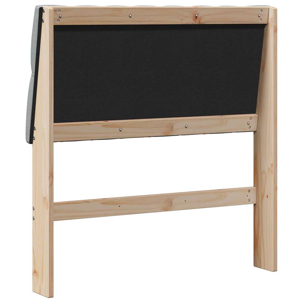 Tête de lit capitonnée Gris clair 90 cm Pin massif - XIOS