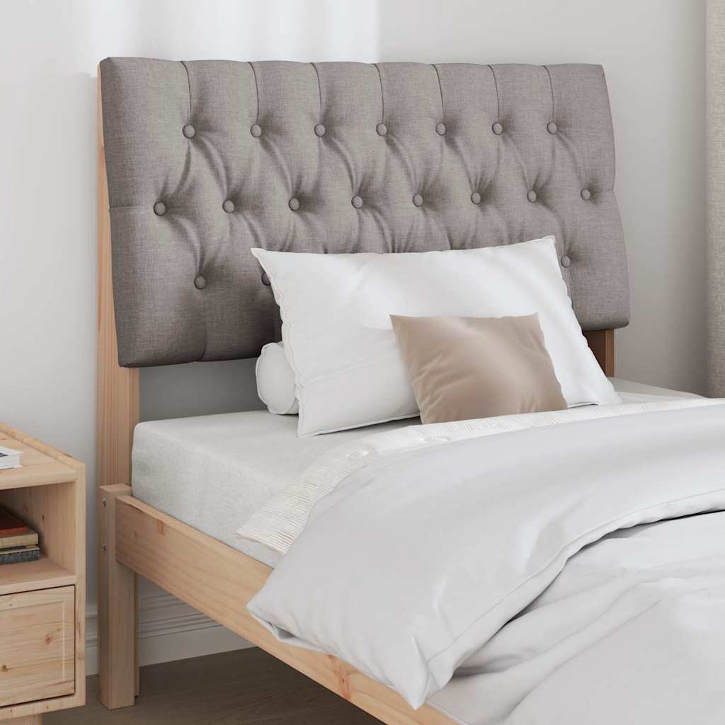 Tête de lit capitonnée Taupe 90 cm Pin massif - XIOS