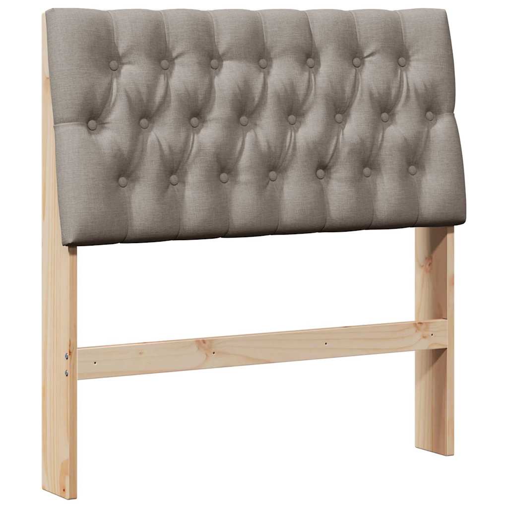 Tête de lit capitonnée Taupe 90 cm Pin massif - XIOS