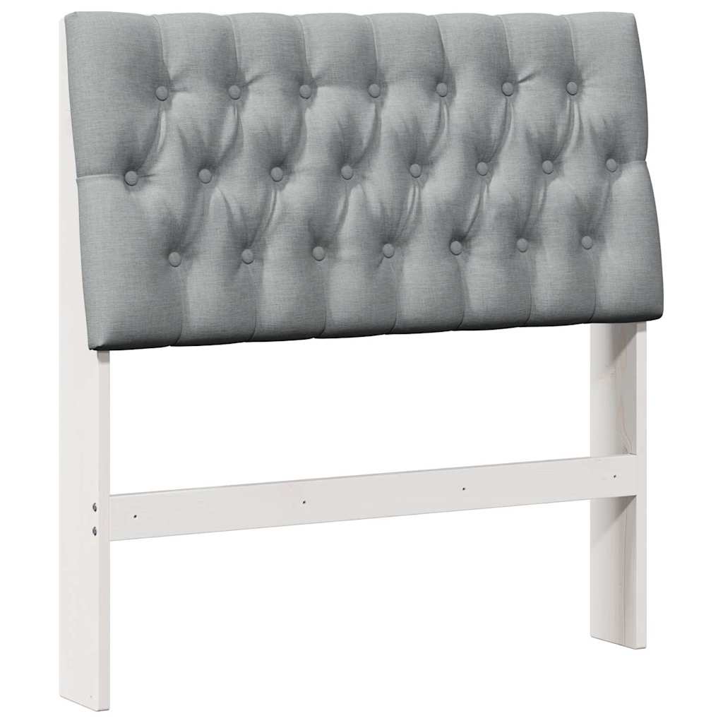 Tête de lit capitonnée Gris clair 90 cm Pin massif - XIOS