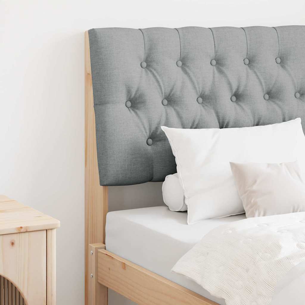 Tête de lit capitonnée Gris clair 80 cm Pin massif - XIOS