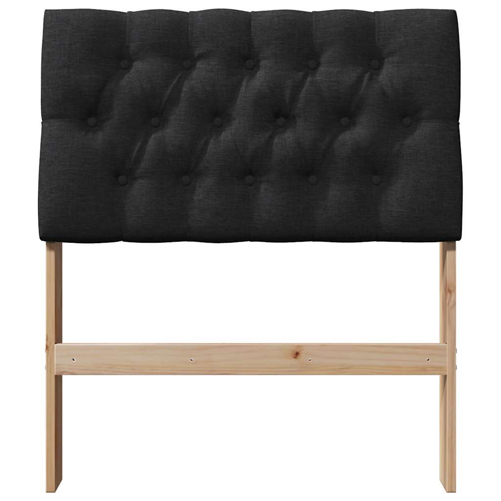 Tête de lit capitonnée Noir 80 cm Pin massif - XIOS