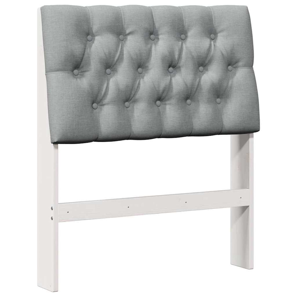 Tête de lit capitonnée Gris clair 80 cm Pin massif - XIOS