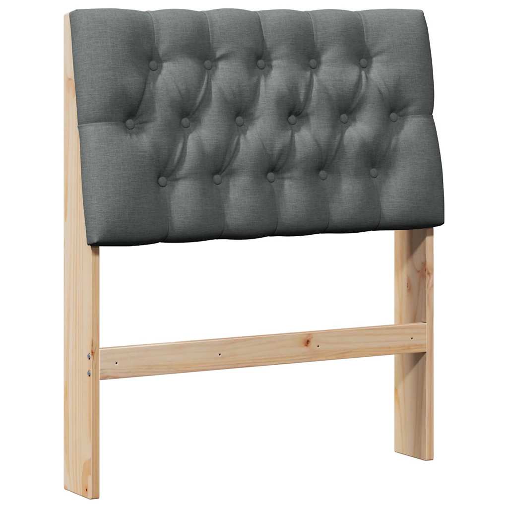 Tête de lit capitonnée Gris foncé 75 cm Pin massif - XIOS