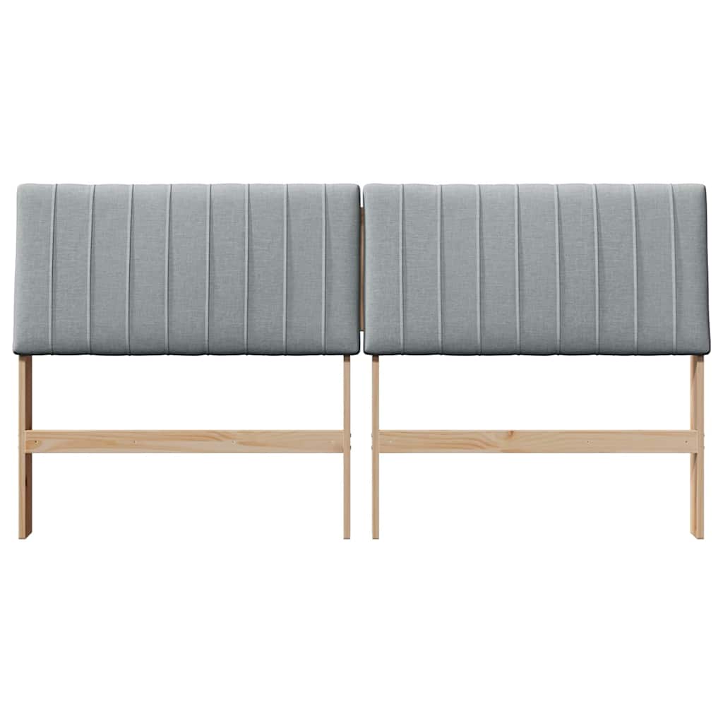 Tête de lit capitonnée Gris clair 200 cm Pin massif - XIOS