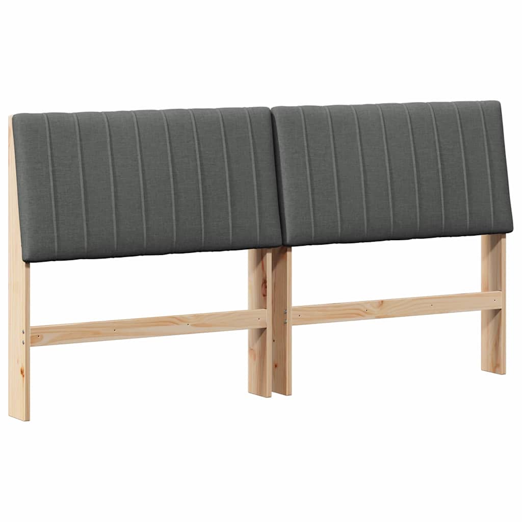 Tête de lit capitonnée Gris foncé 200 cm Pin massif - XIOS