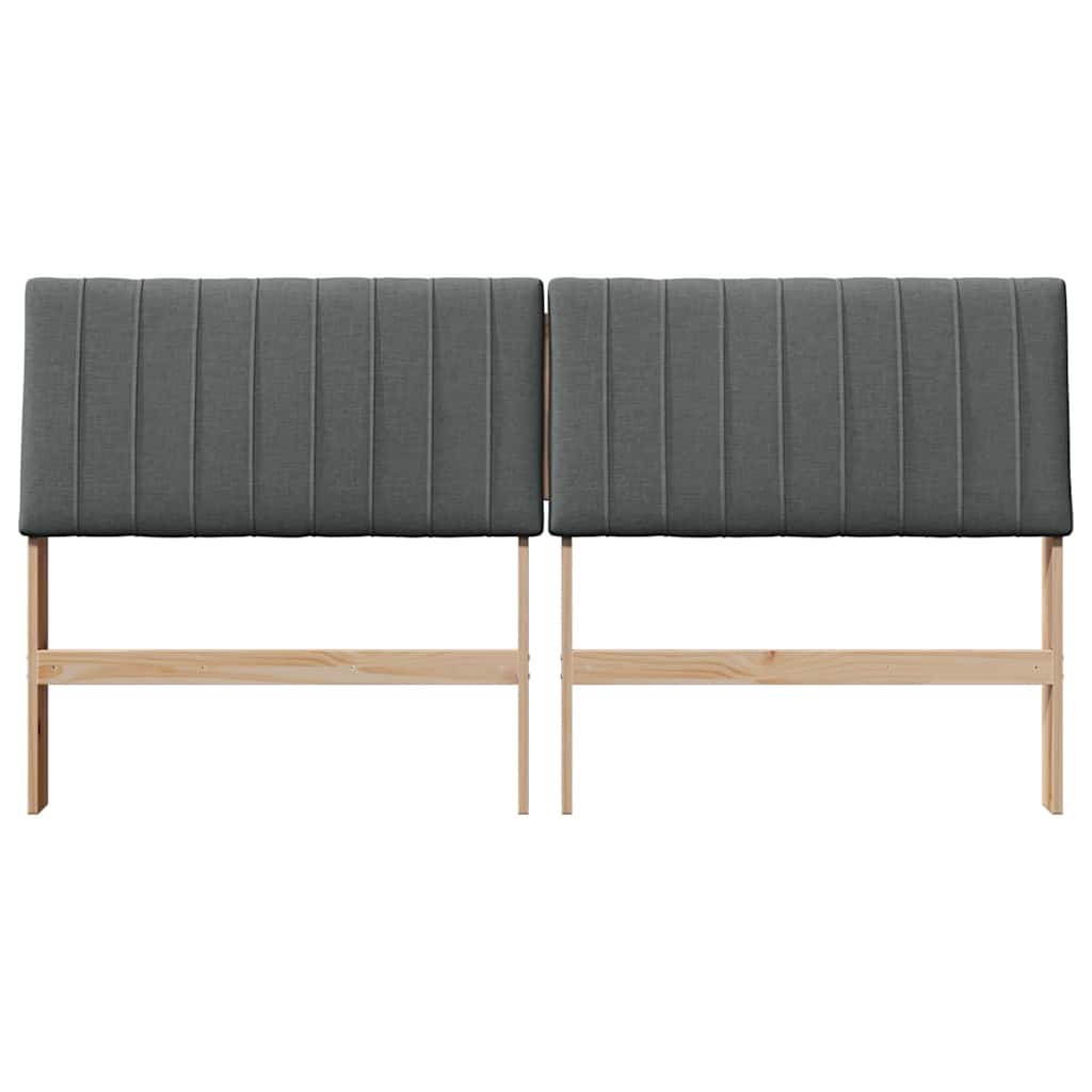 Tête de lit capitonnée Gris foncé 200 cm Pin massif - XIOS