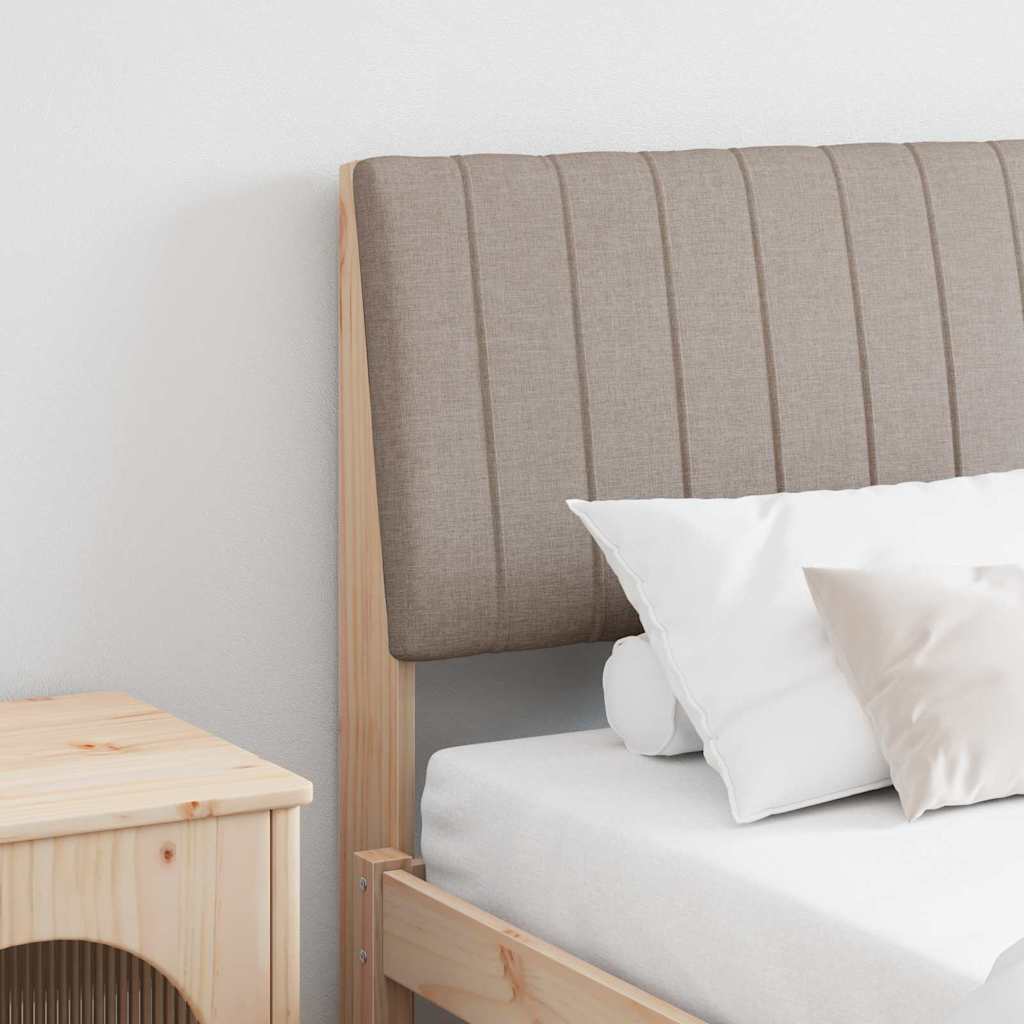 Tête de lit capitonnée Taupe 200 cm Pin massif - XIOS
