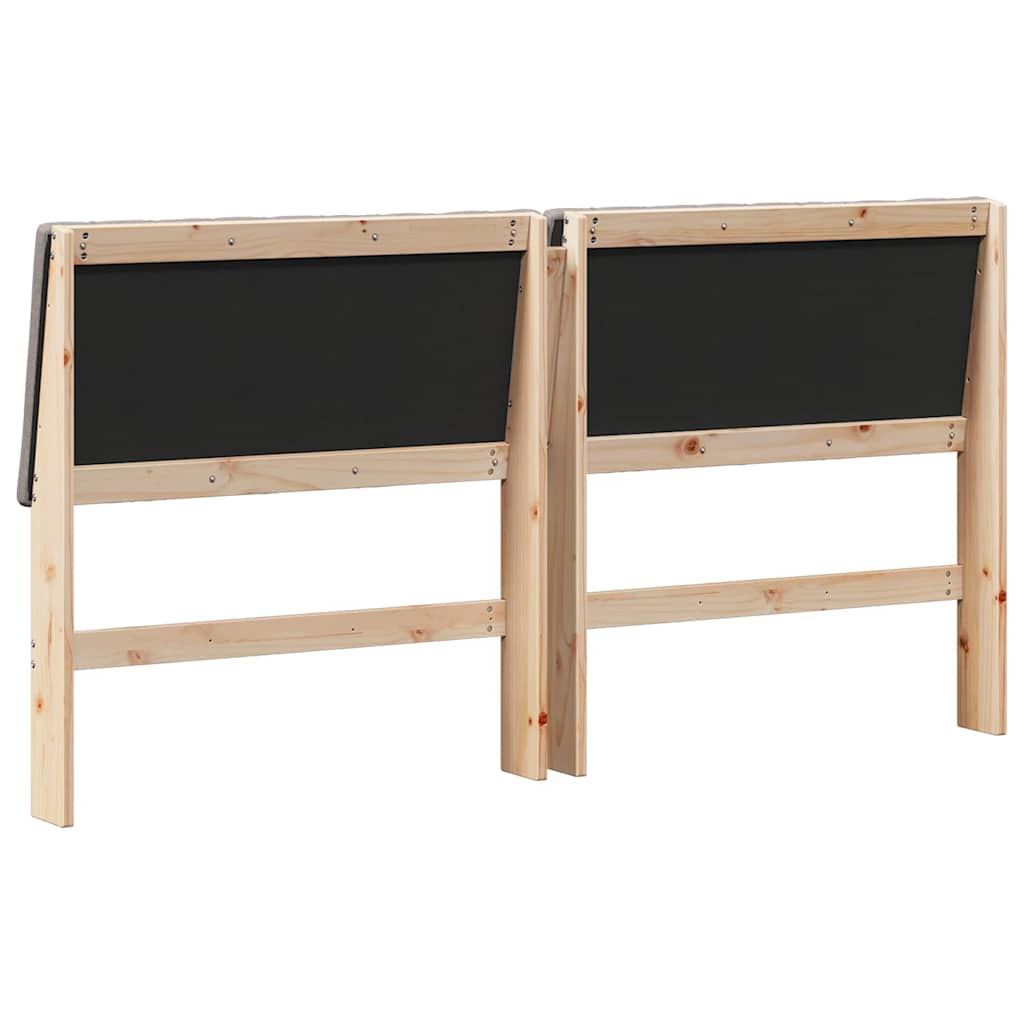 Tête de lit capitonnée Taupe 200 cm Pin massif - XIOS