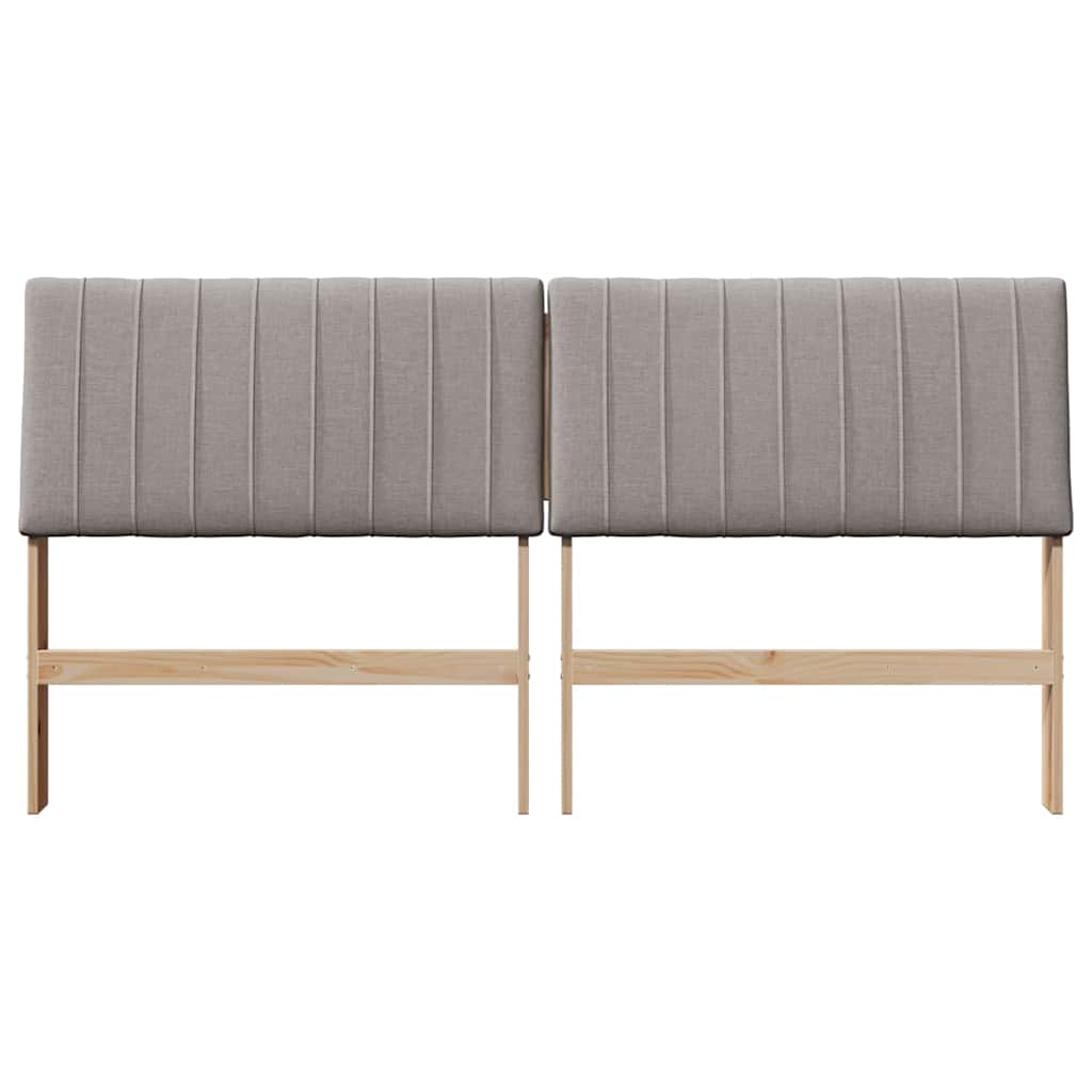 Tête de lit capitonnée Taupe 200 cm Pin massif - XIOS