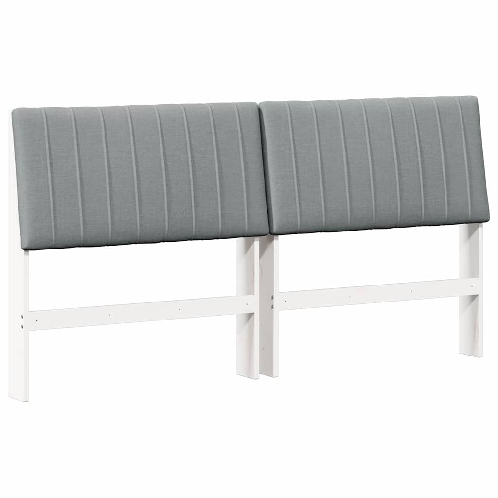 Tête de lit capitonnée Gris clair 200 cm Pin massif - XIOS