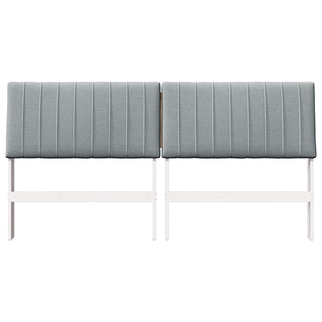 Tête de lit capitonnée Gris clair 200 cm Pin massif - XIOS