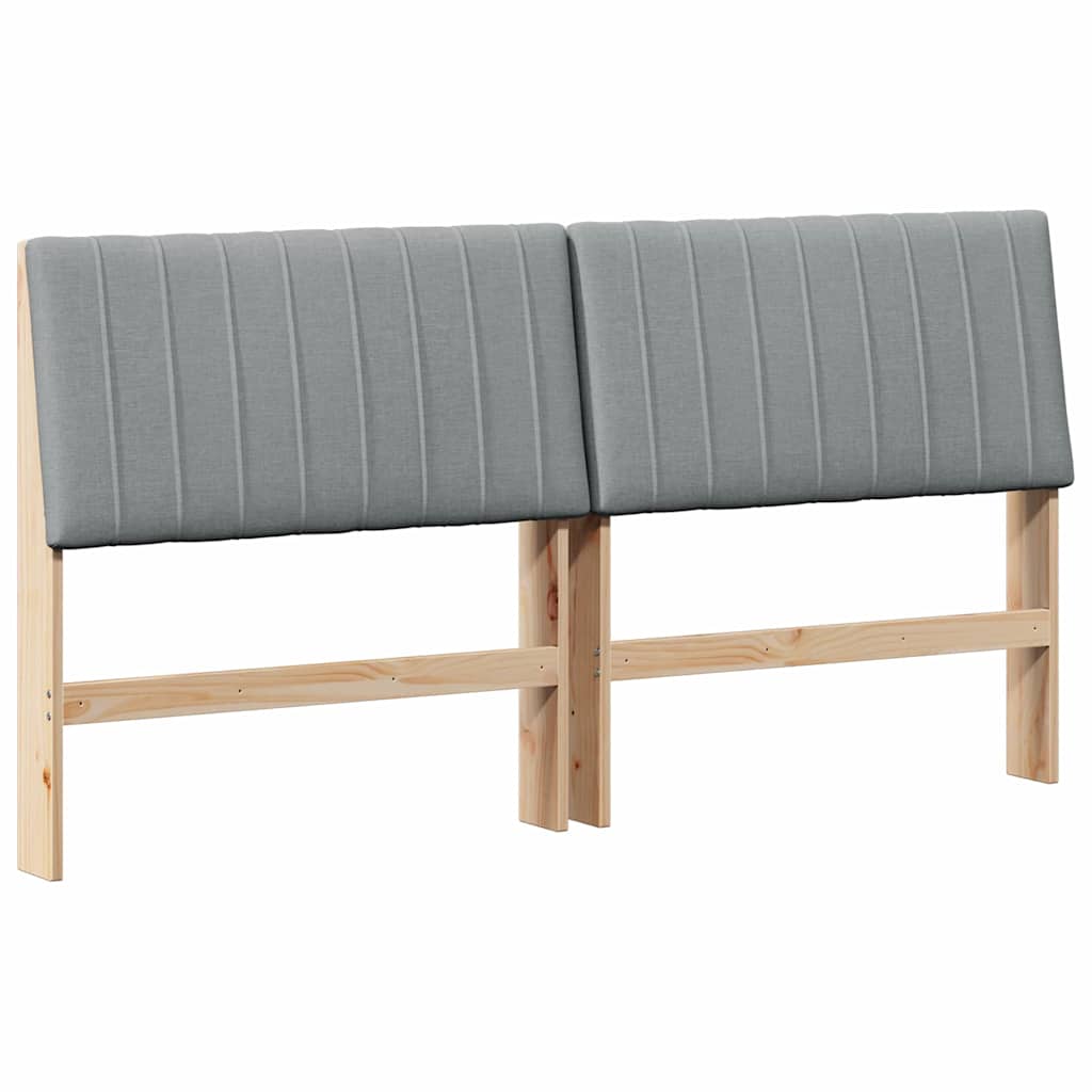 Tête de lit capitonnée Gris clair 180 cm Pin massif - XIOS