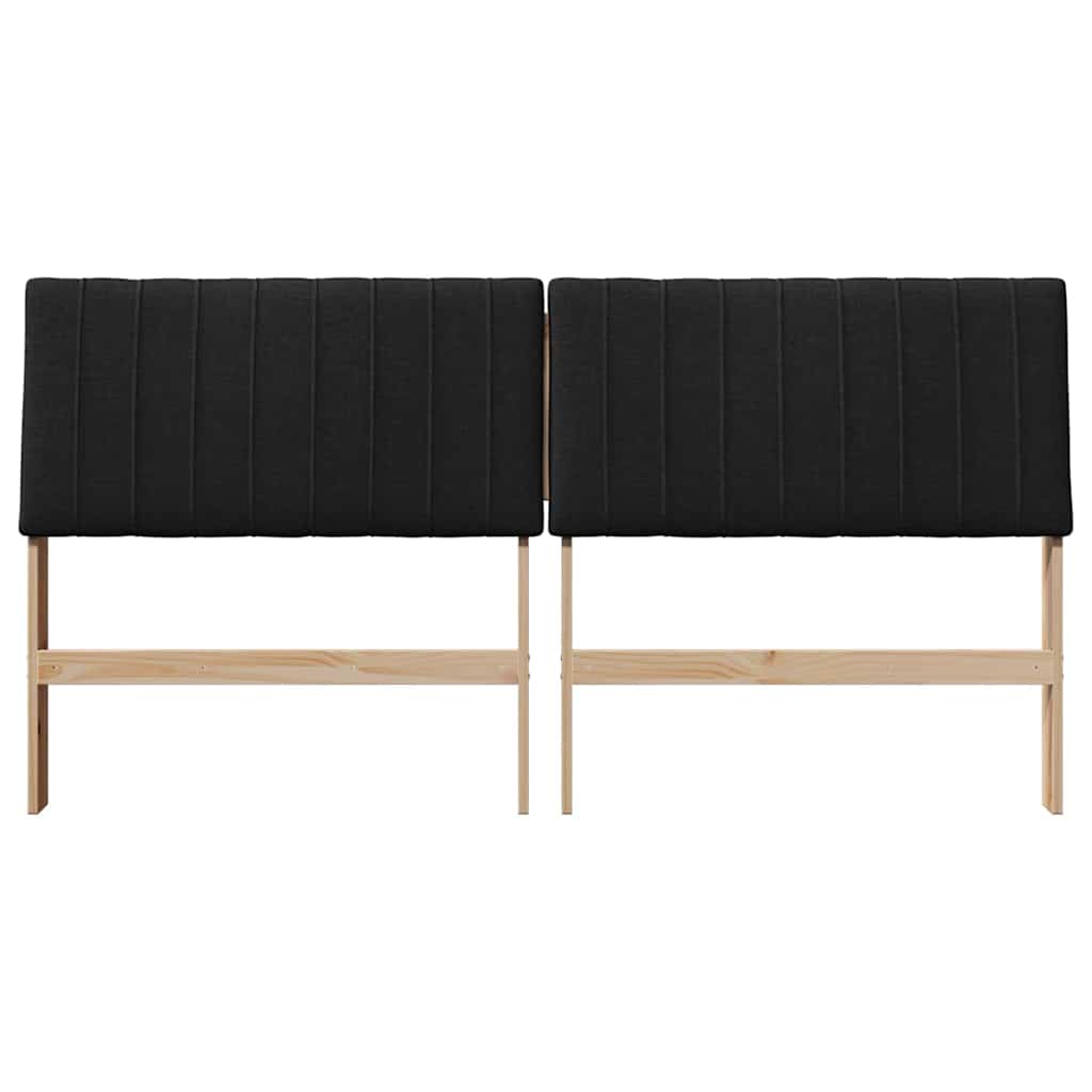 Tête de lit capitonnée Noir 180 cm Pin massif - XIOS