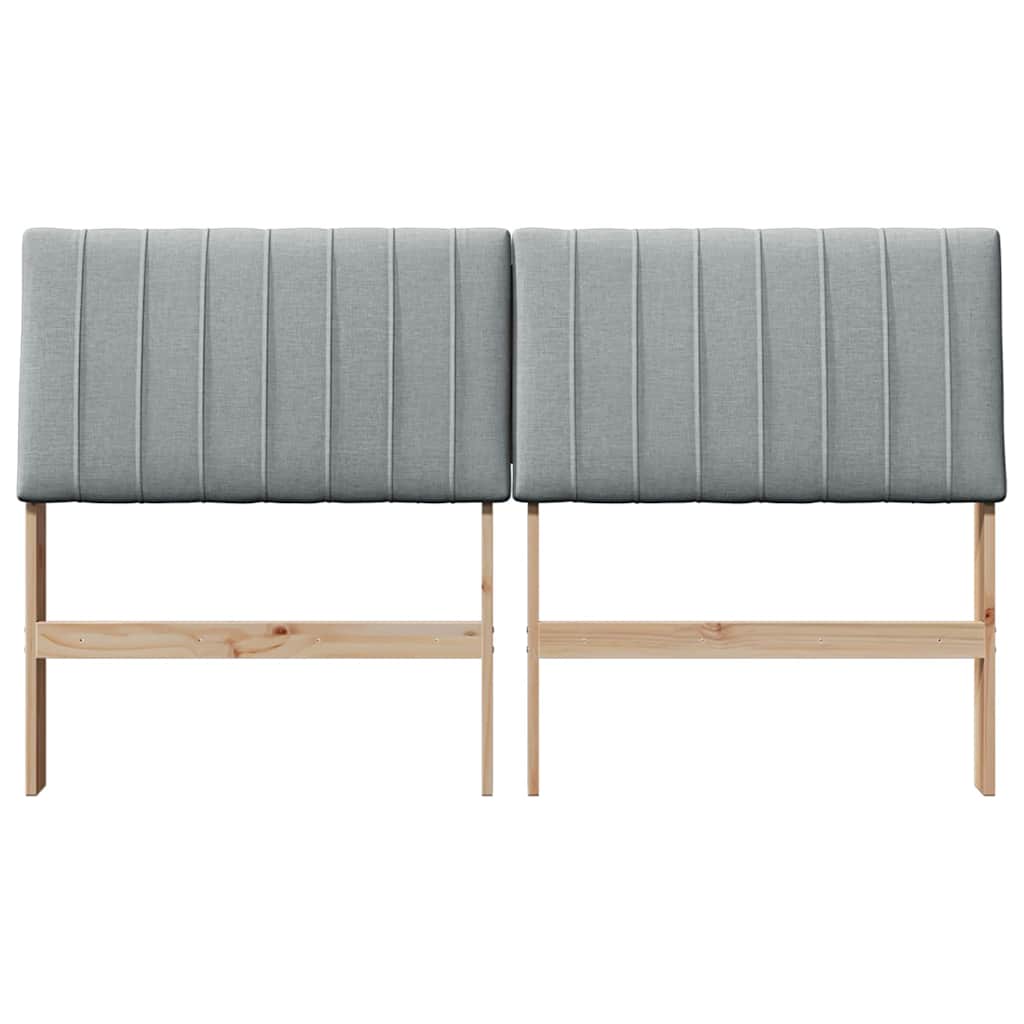 Tête de lit capitonnée Gris clair 160 cm Pin massif - XIOS