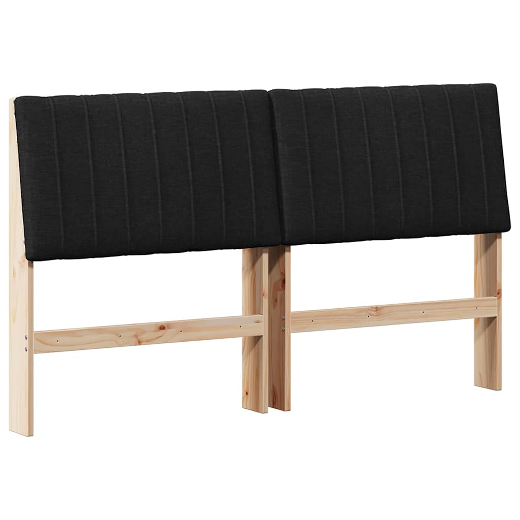 Tête de lit capitonnée Noir 160 cm Pin massif - XIOS