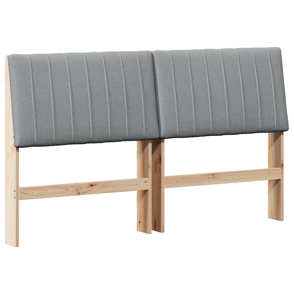 Tête de lit capitonnée Gris clair 150 cm Pin massif - XIOS