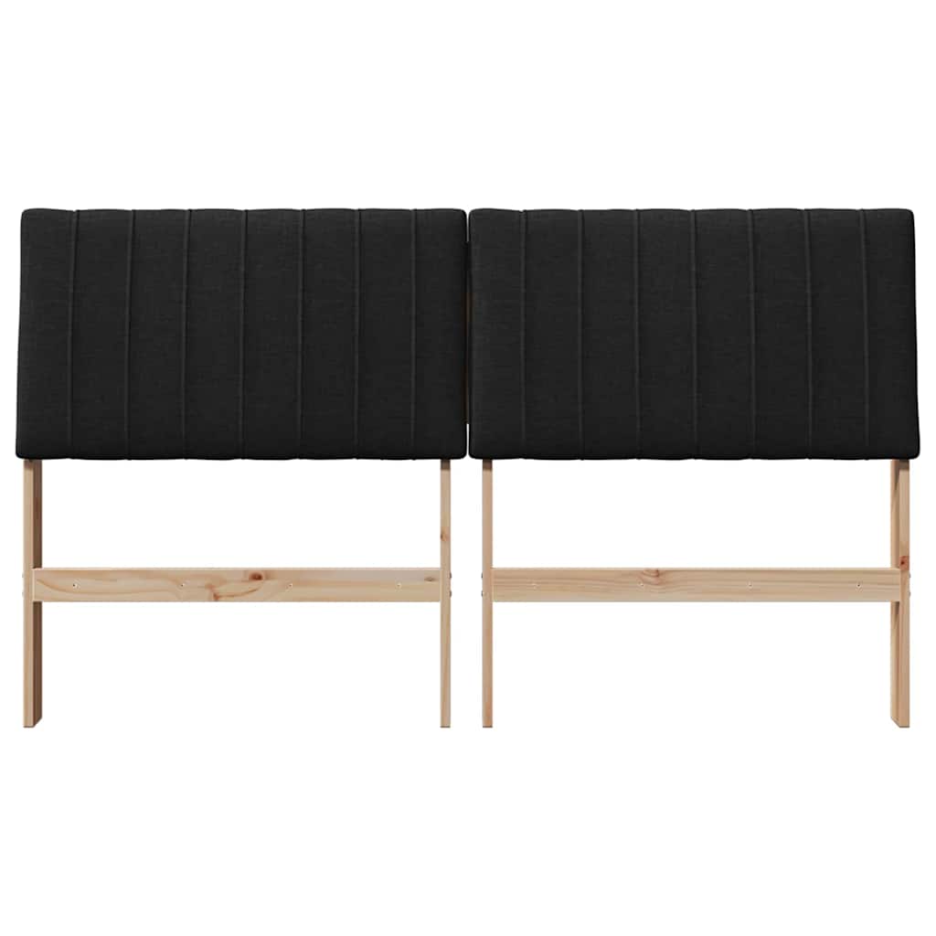 Tête de lit capitonnée Noir 150 cm Pin massif - XIOS