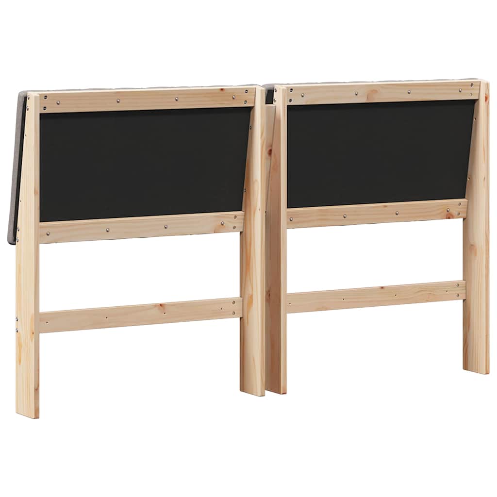 Tête de lit capitonnée Taupe 150 cm Pin massif - XIOS