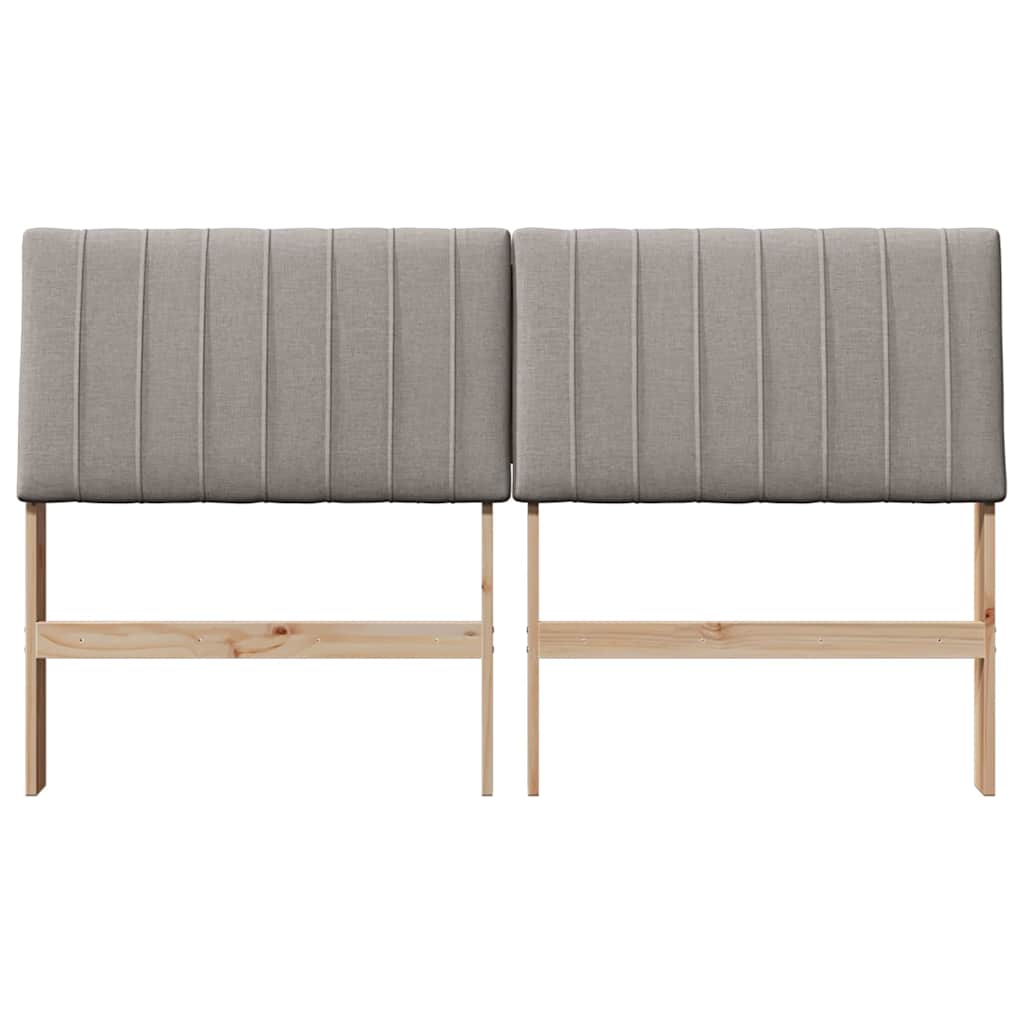 Tête de lit capitonnée Taupe 150 cm Pin massif - XIOS