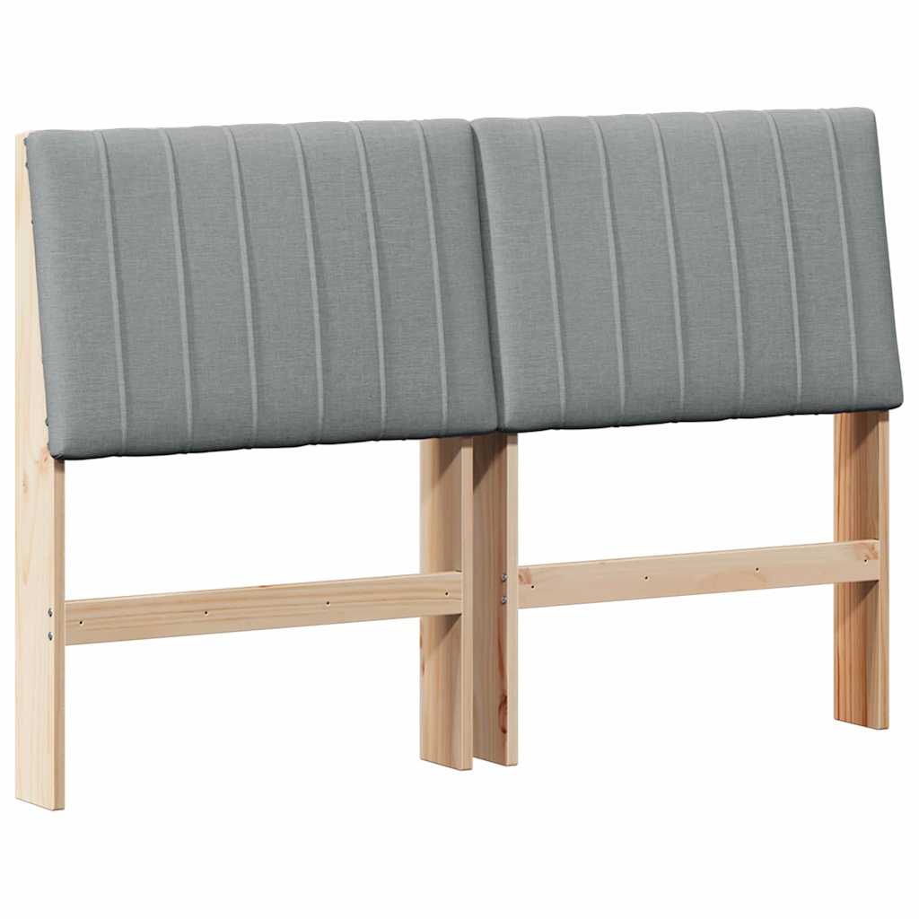 Tête de lit capitonnée Gris clair 140 cm Pin massif - XIOS