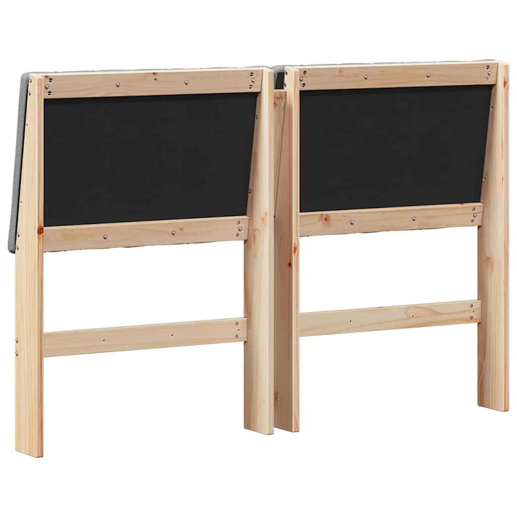 Tête de lit capitonnée Gris foncé 140 cm Pin massif - XIOS