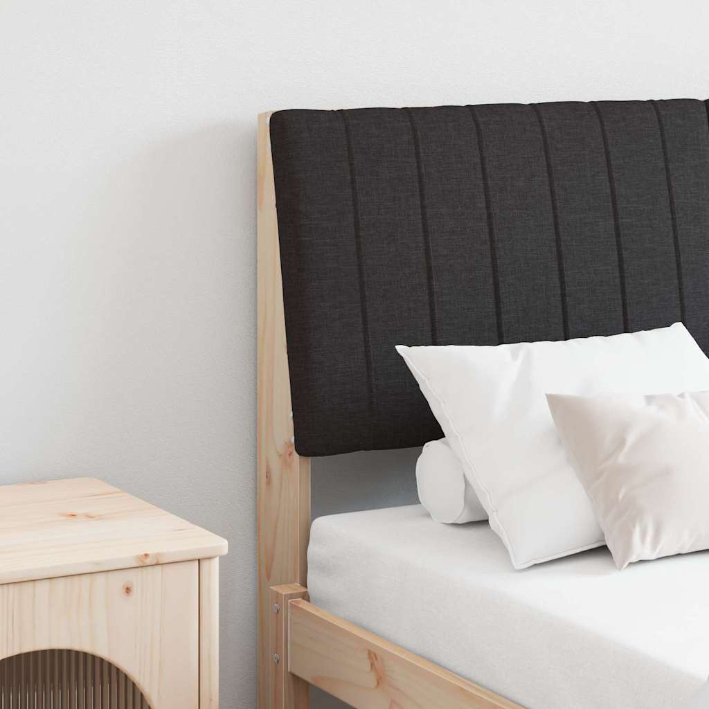 Tête de lit capitonnée Noir 140 cm Pin massif - XIOS