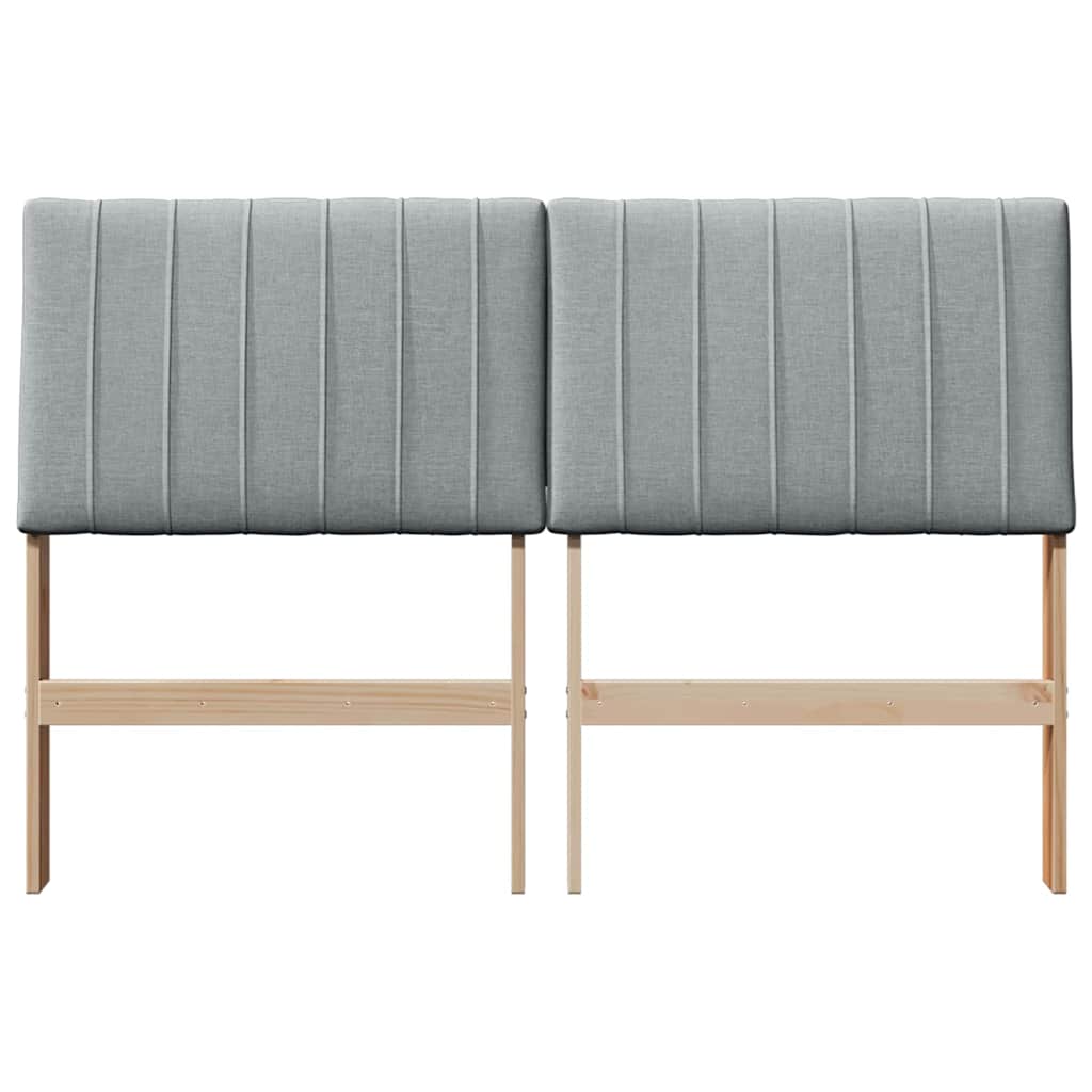 Tête de lit capitonnée Gris clair 135 cm Pin massif - XIOS