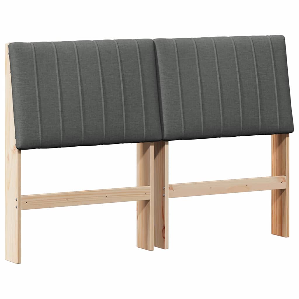 Tête de lit capitonnée Gris foncé 135 cm Pin massif - XIOS