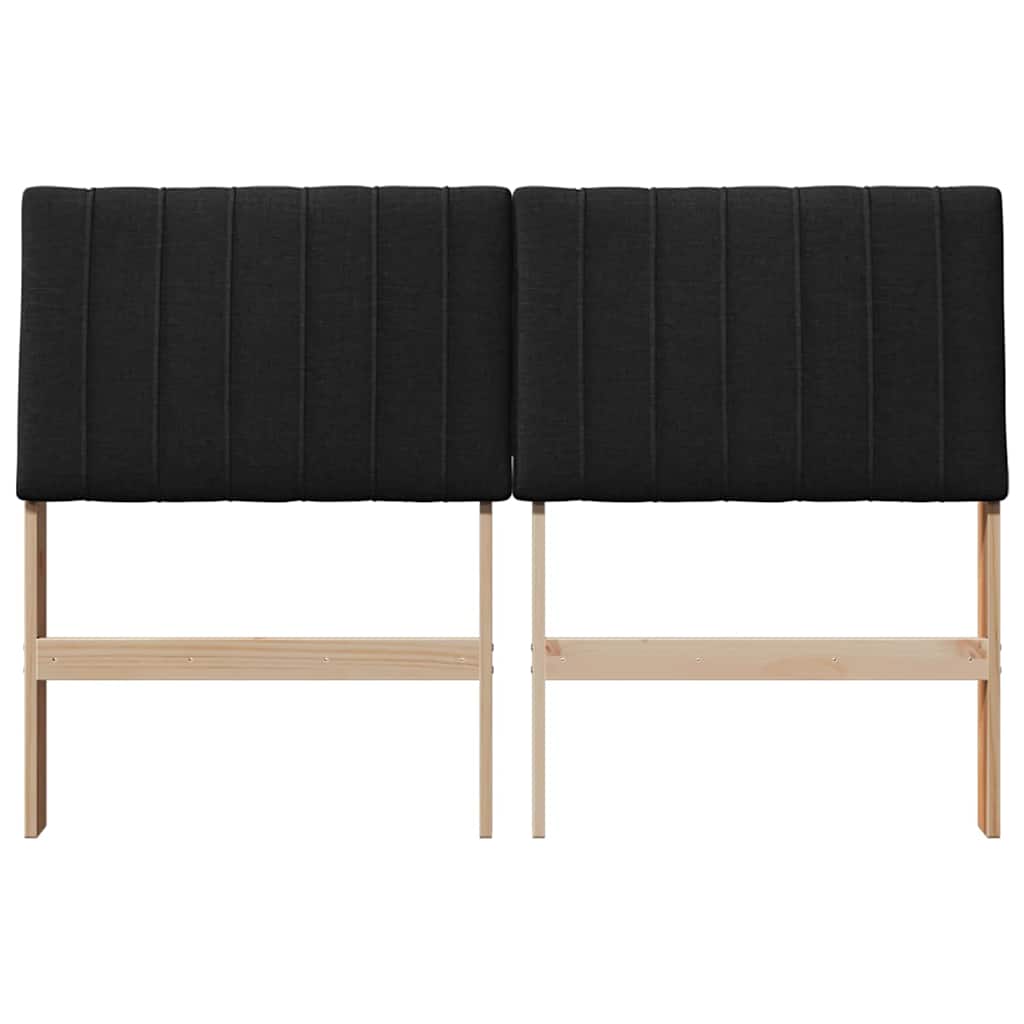 Tête de lit capitonnée Noir 135 cm Pin massif - XIOS