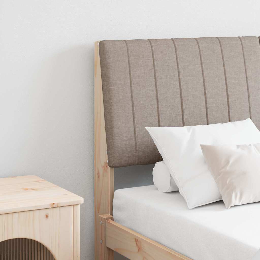 Tête de lit capitonnée Taupe 135 cm Pin massif - XIOS