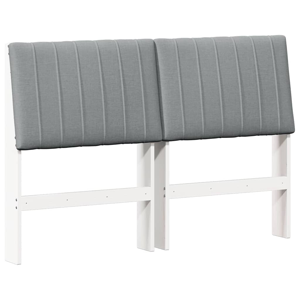 Tête de lit capitonnée Gris clair 135 cm Pin massif - XIOS