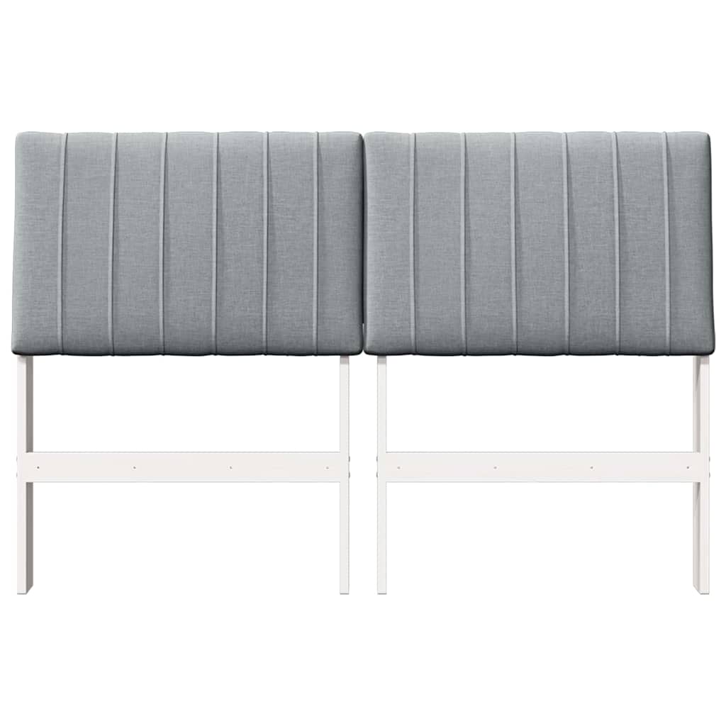 Tête de lit capitonnée Gris clair 135 cm Pin massif - XIOS