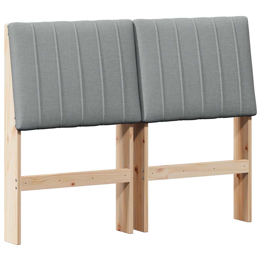 Tête de lit capitonnée Gris clair 120 cm Pin massif - XIOS