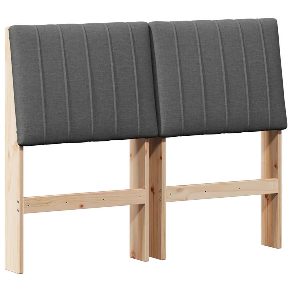Tête de lit capitonnée Gris foncé 120 cm Pin massif - XIOS