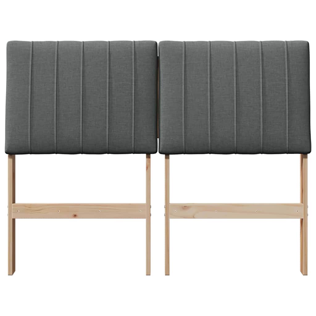 Tête de lit capitonnée Gris foncé 120 cm Pin massif - XIOS