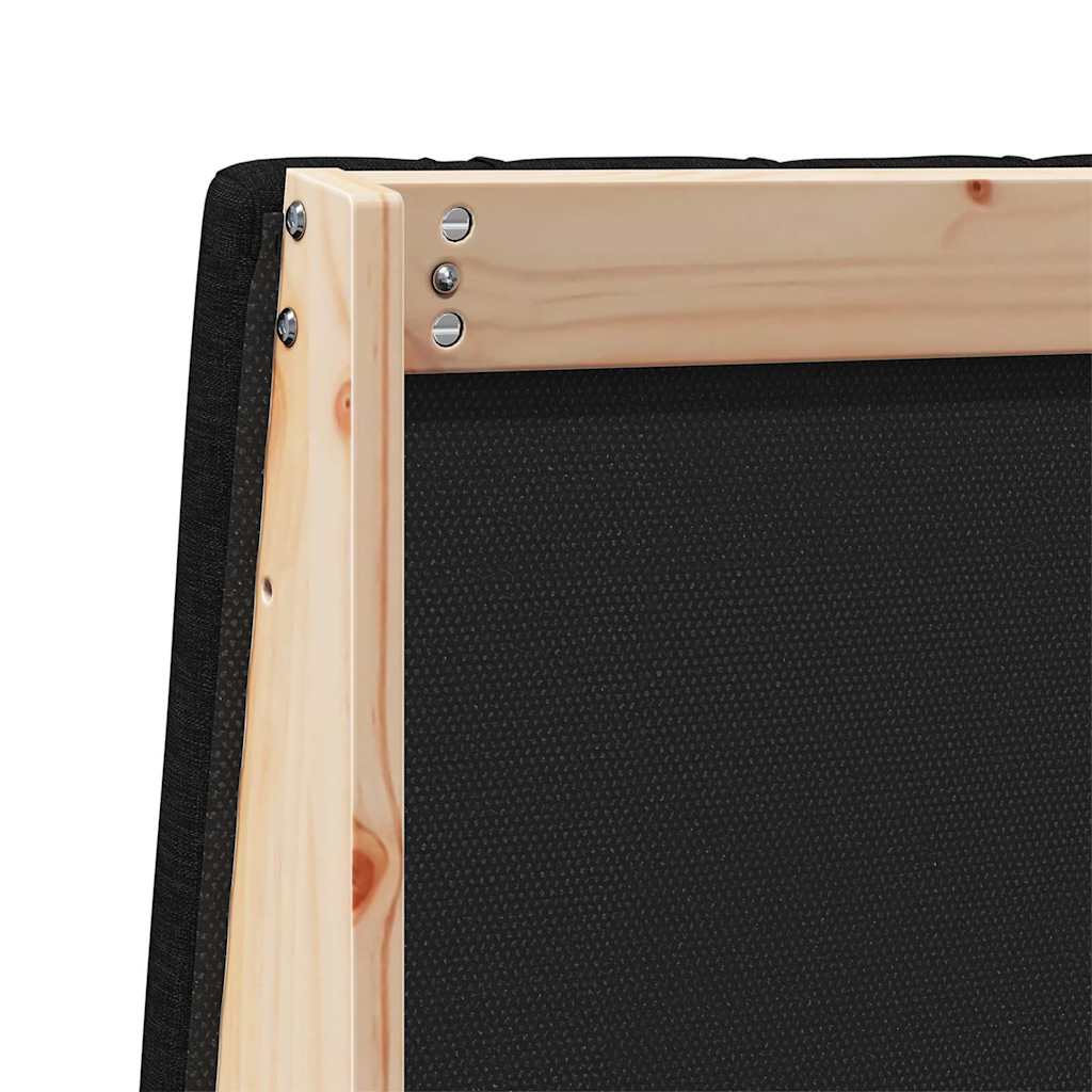 Tête de lit capitonnée Noir 120 cm Pin massif - XIOS
