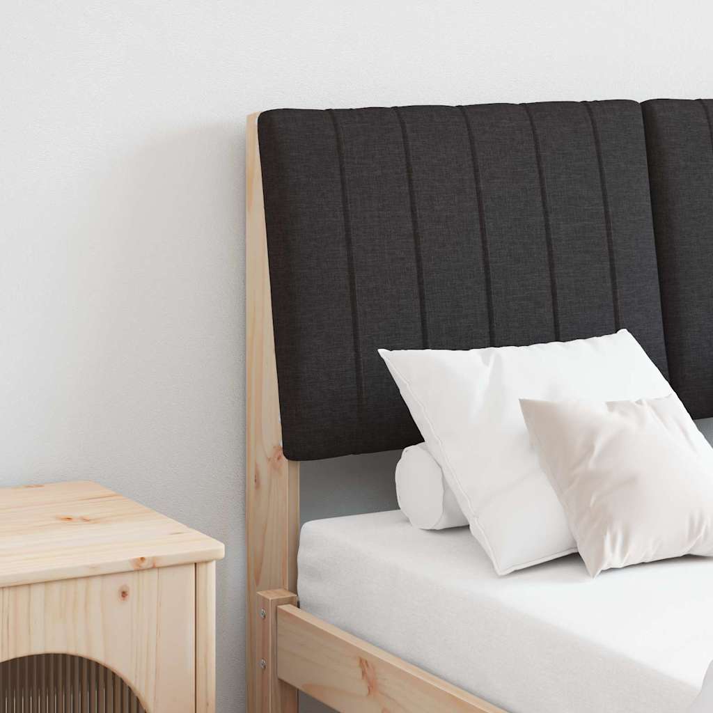 Tête de lit capitonnée Noir 120 cm Pin massif - XIOS
