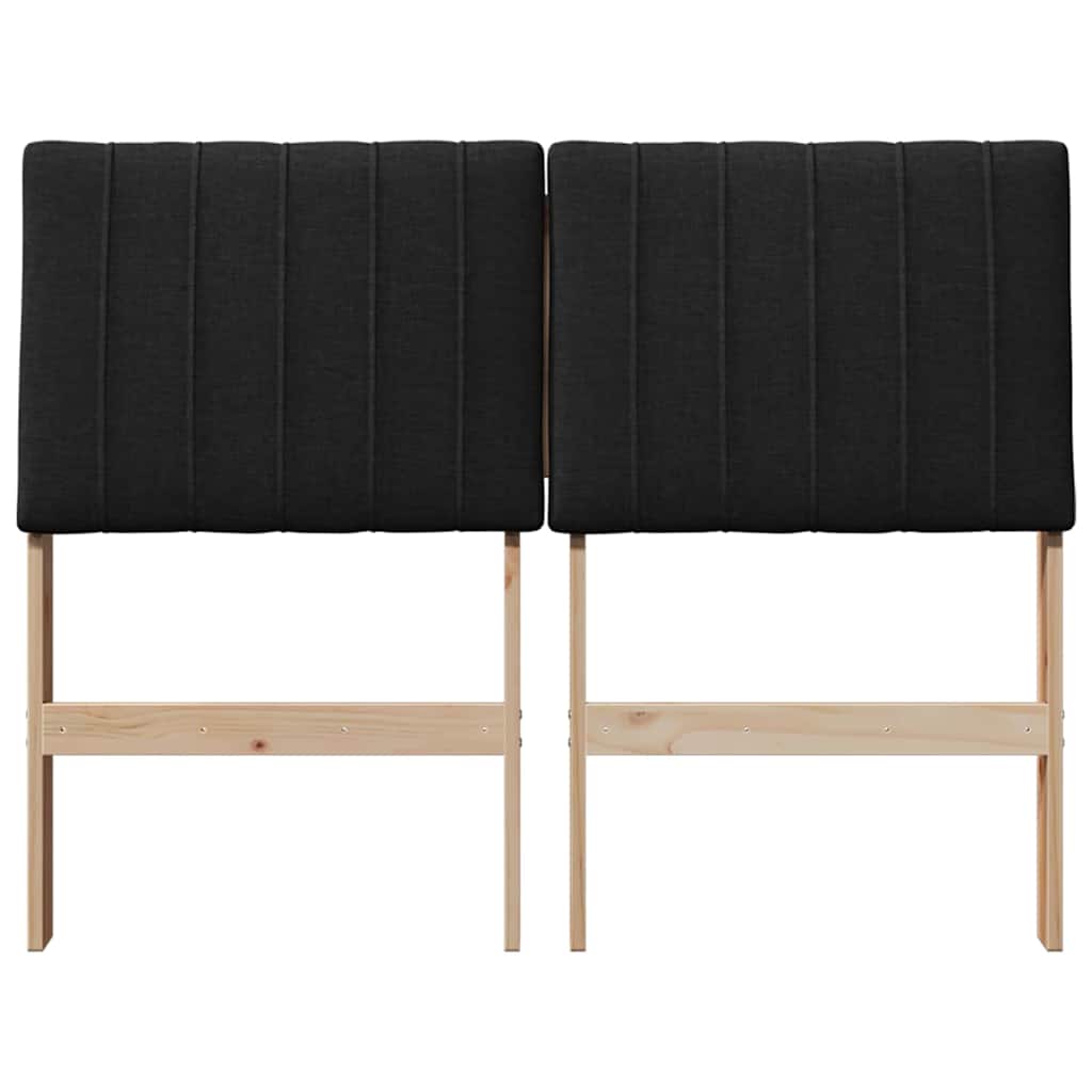 Tête de lit capitonnée Noir 120 cm Pin massif - XIOS