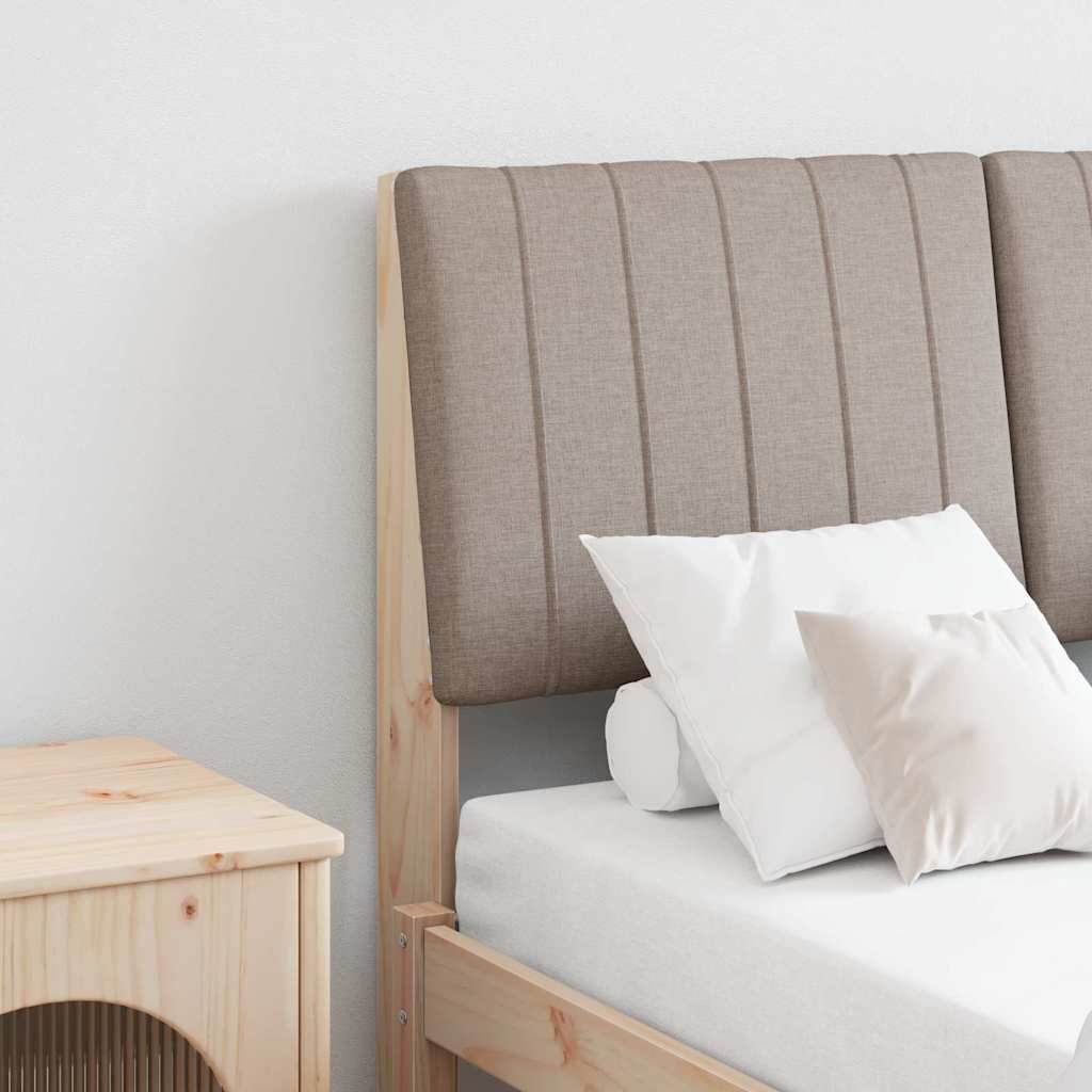 Tête de lit capitonnée Taupe 120 cm Pin massif - XIOS