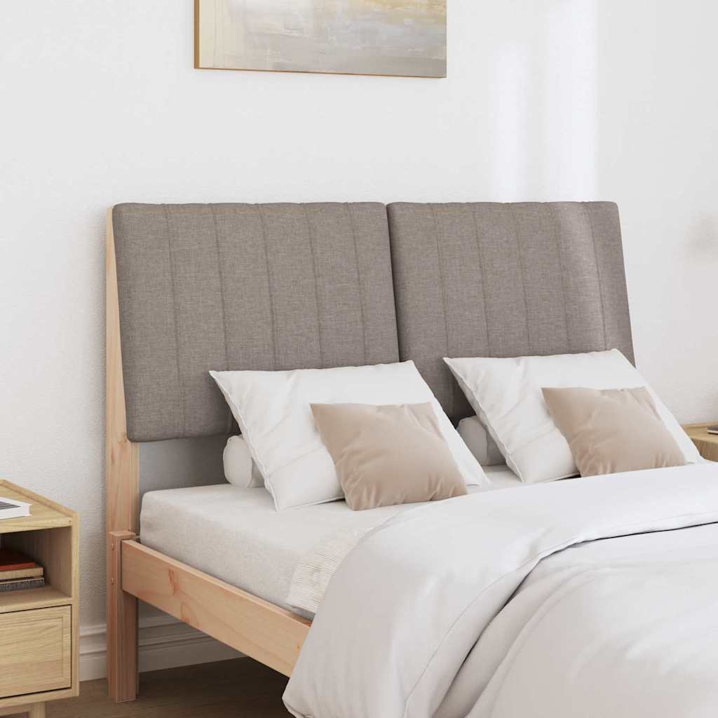 Tête de lit capitonnée Taupe 120 cm Pin massif - XIOS