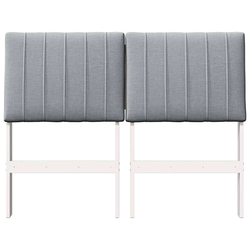 Tête de lit capitonnée Gris clair 120 cm Pin massif - XIOS