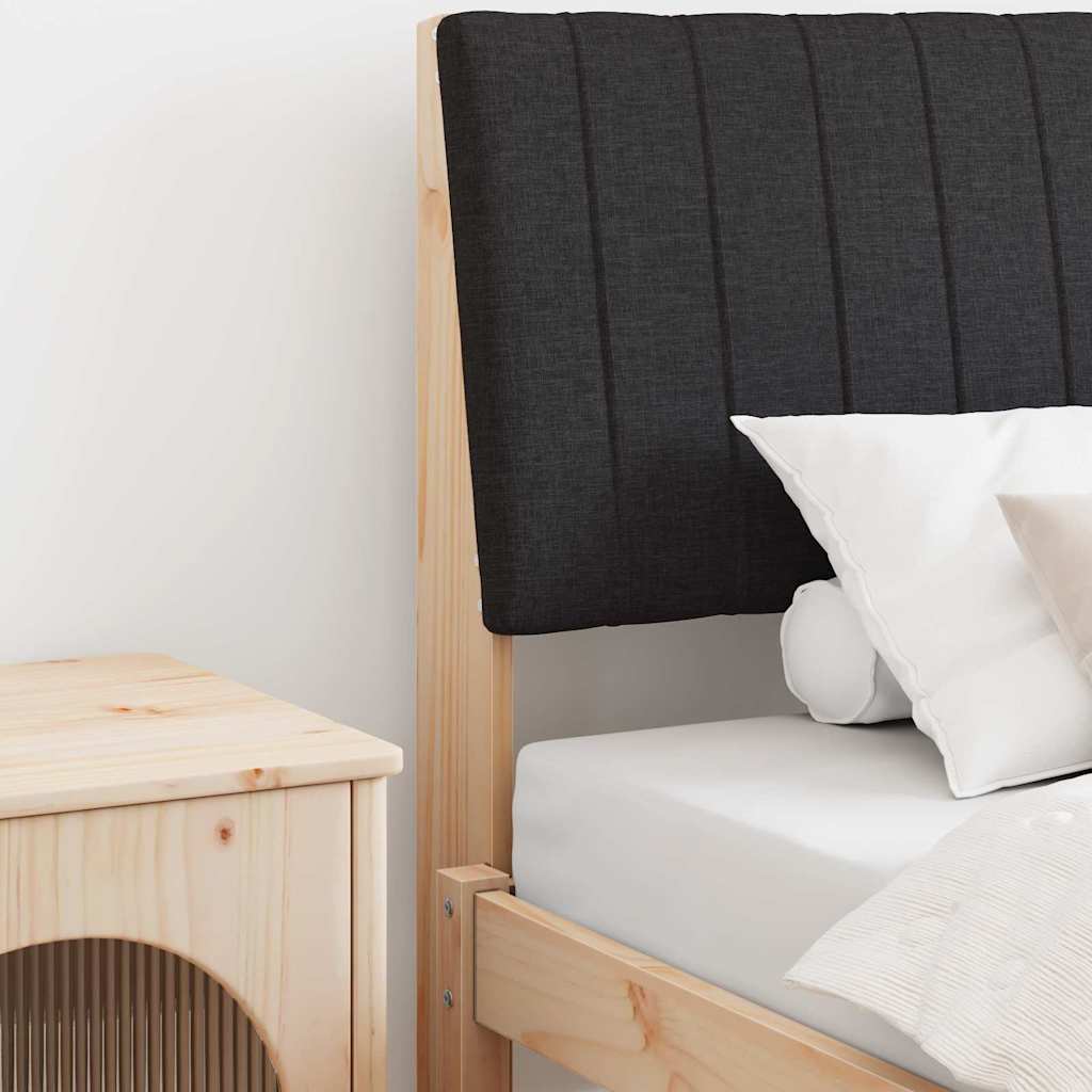 Tête de lit capitonnée Noir 100 cm Pin massif - XIOS