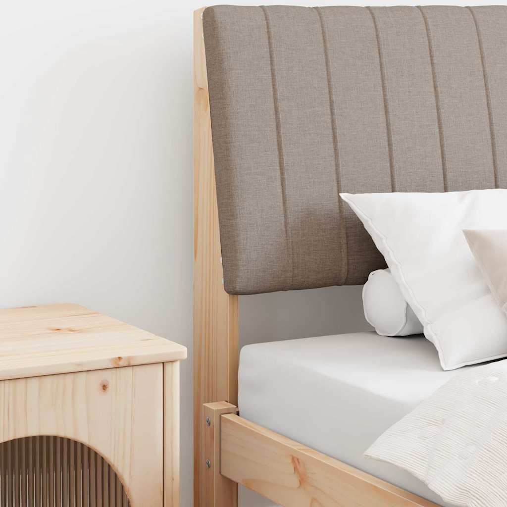 Tête de lit capitonnée Taupe 100 cm Pin massif - XIOS