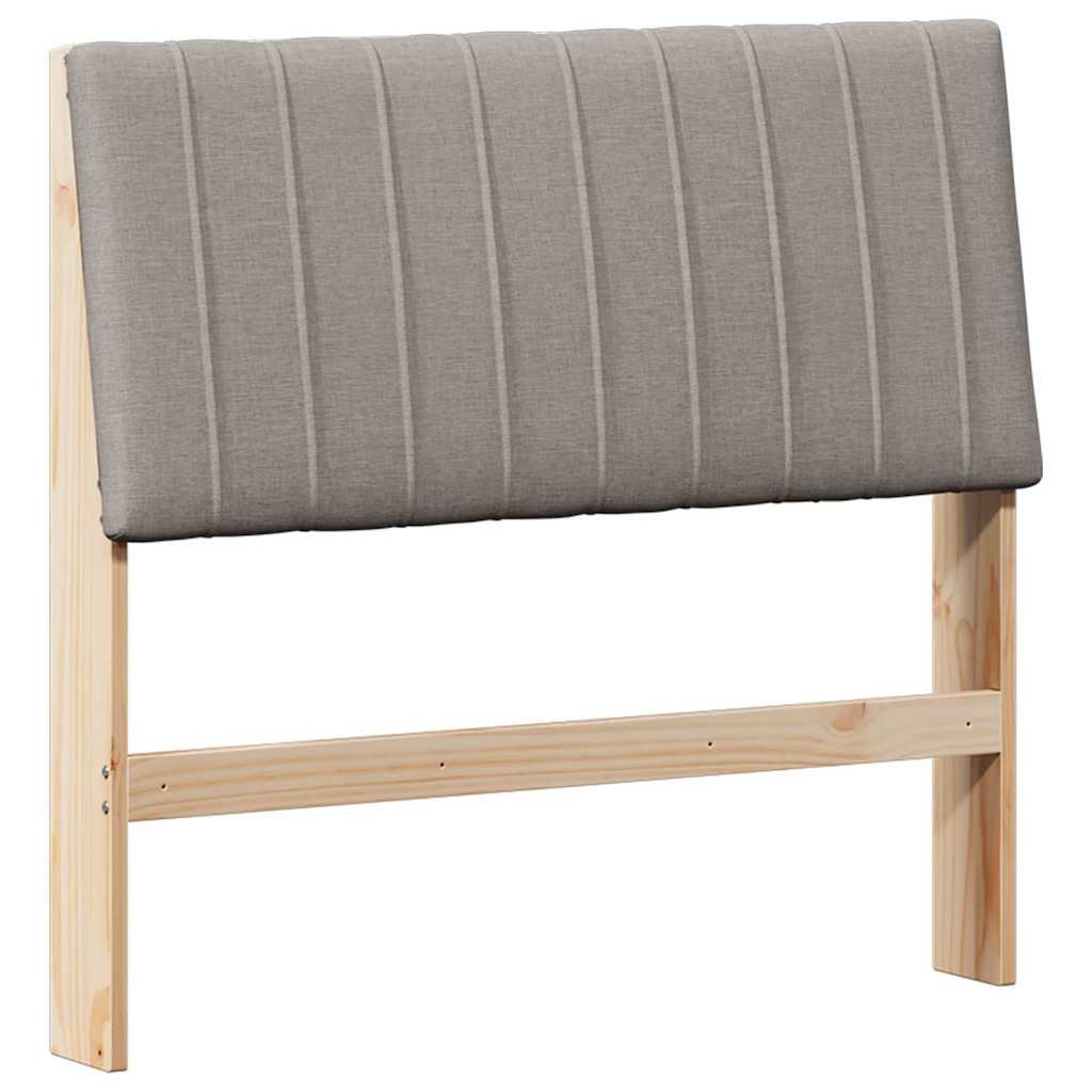 Tête de lit capitonnée Taupe 100 cm Pin massif - XIOS