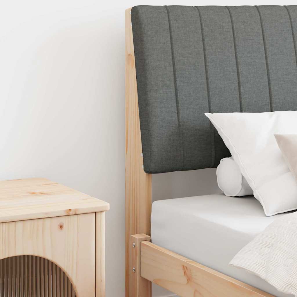 Tête de lit capitonnée Gris foncé 90 cm Pin massif - XIOS