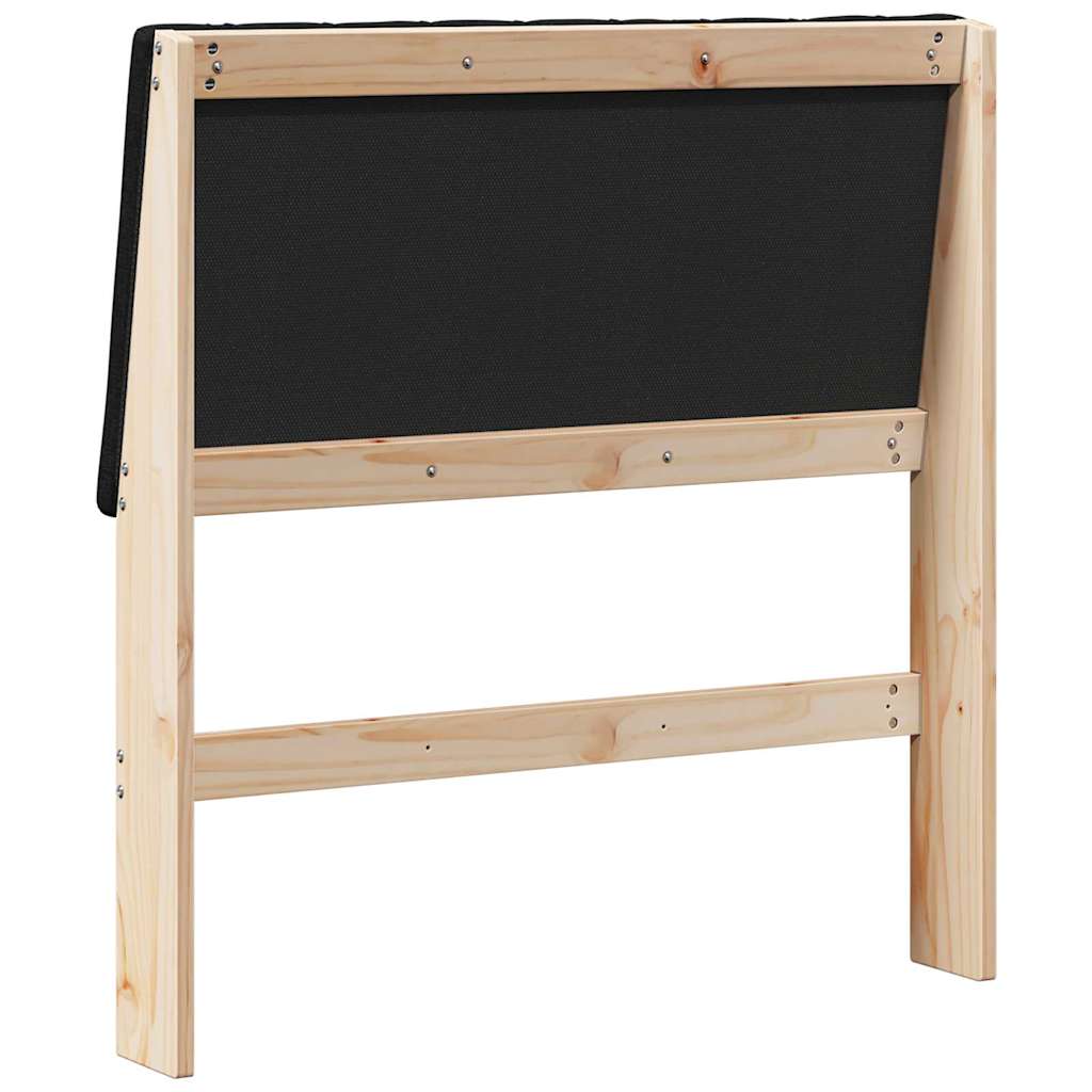 Tête de lit capitonnée Noir 90 cm Pin massif - XIOS
