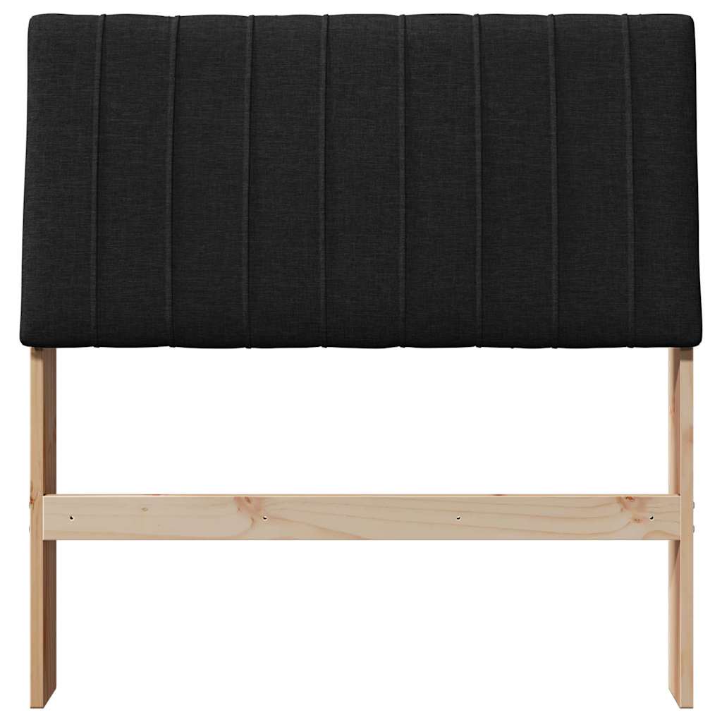 Tête de lit capitonnée Noir 90 cm Pin massif - XIOS