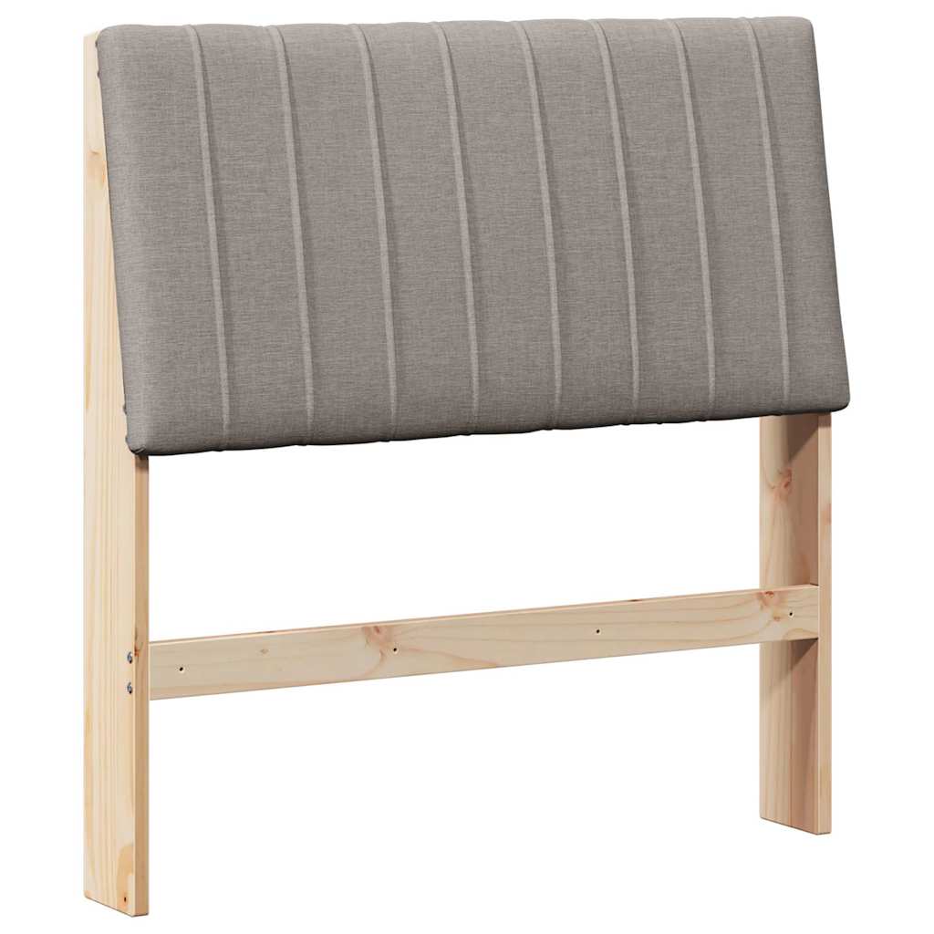 Tête de lit capitonnée Taupe 90 cm Pin massif - XIOS